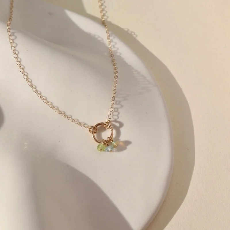 Birthstone Necklace in 14k Gold