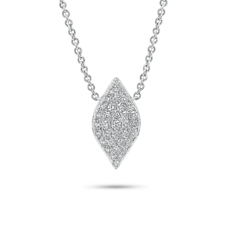 Pave Diamond Marquise Pendant Necklace