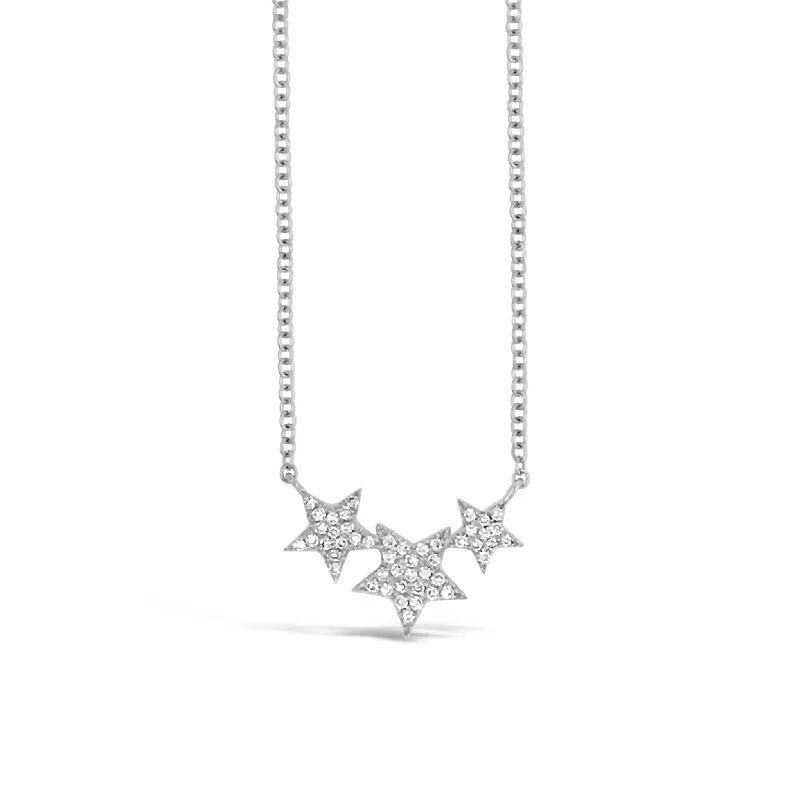 Diamond Triple-Star Necklace