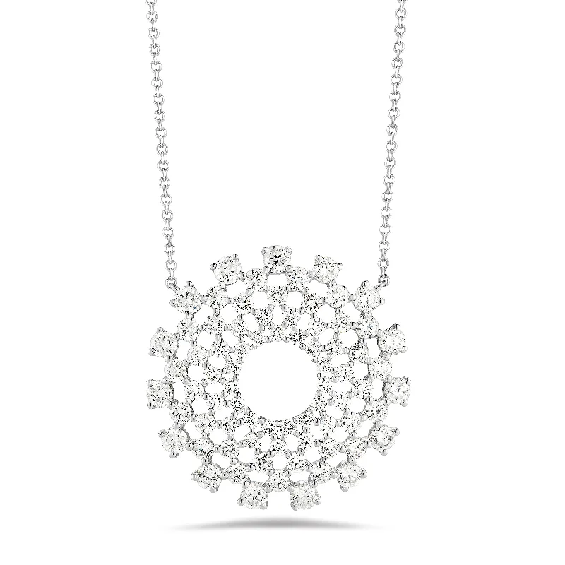 Diamond Intricate Sunburst Necklace