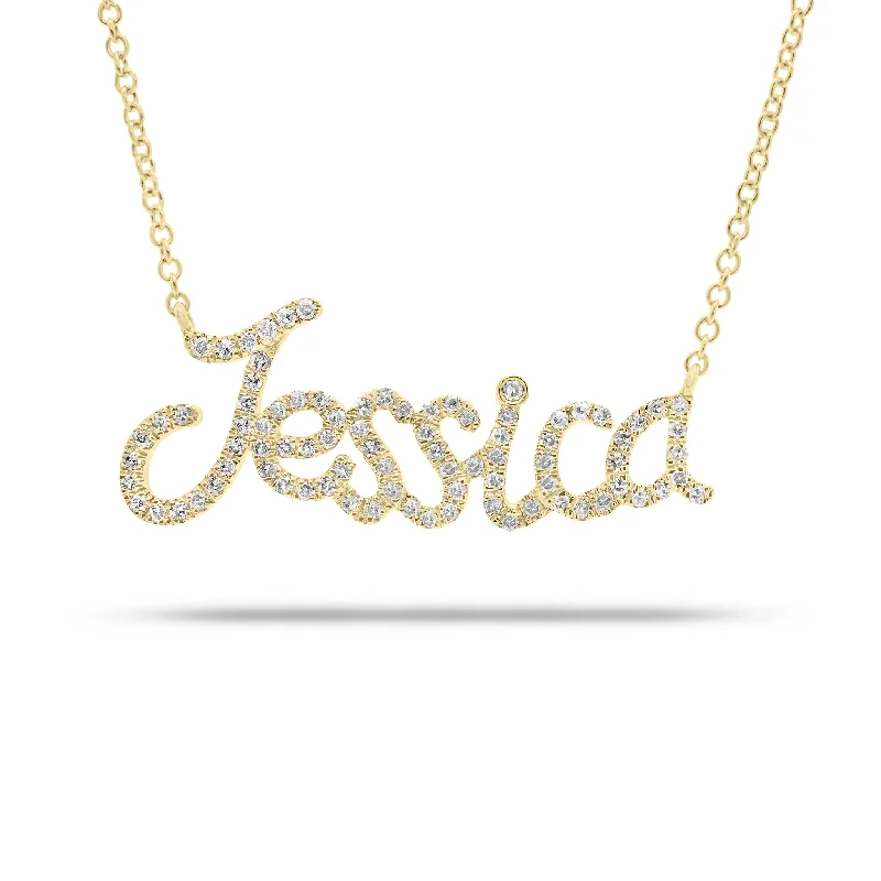 Diamond Single-cut Name Necklace