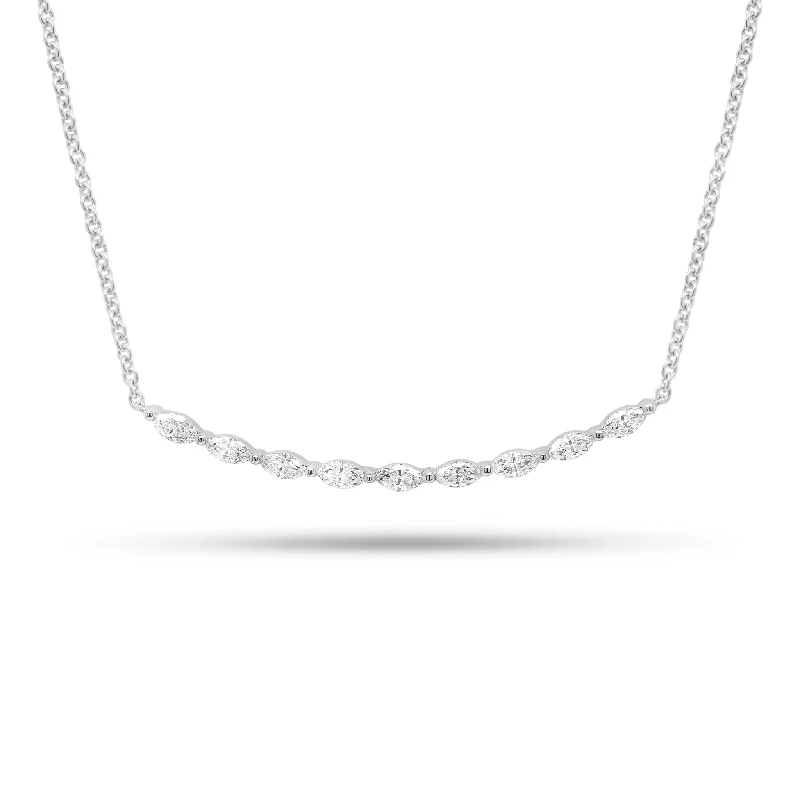 Diamond Marquise Bar Pendant