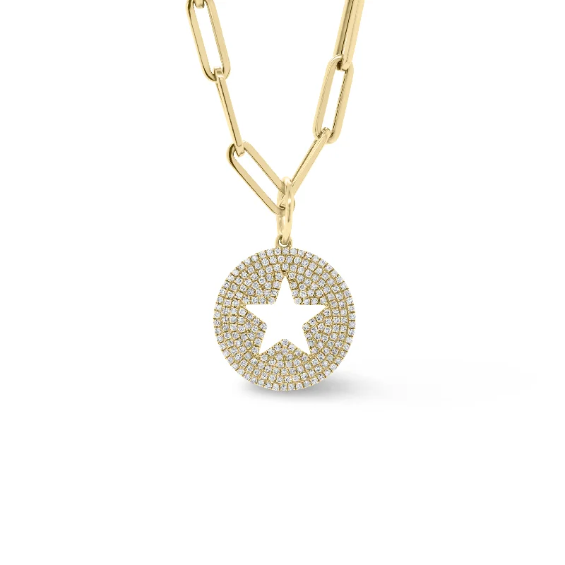 Diamond Star Cutout Pendant