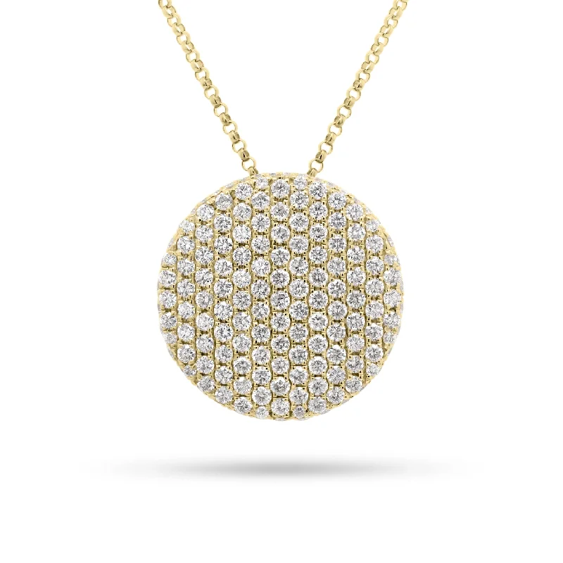 Diamond Large Disc Pendant