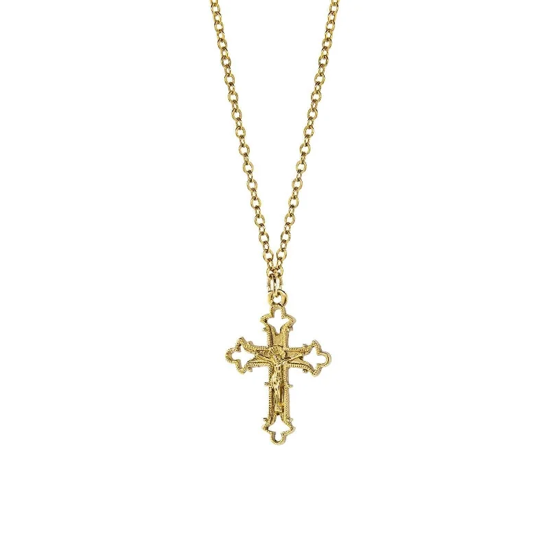 Symbols Of Faith Crucifix Cross Pendant Necklace 18"