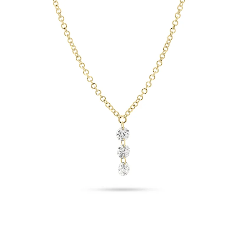 Floating Diamond Trio Pendant