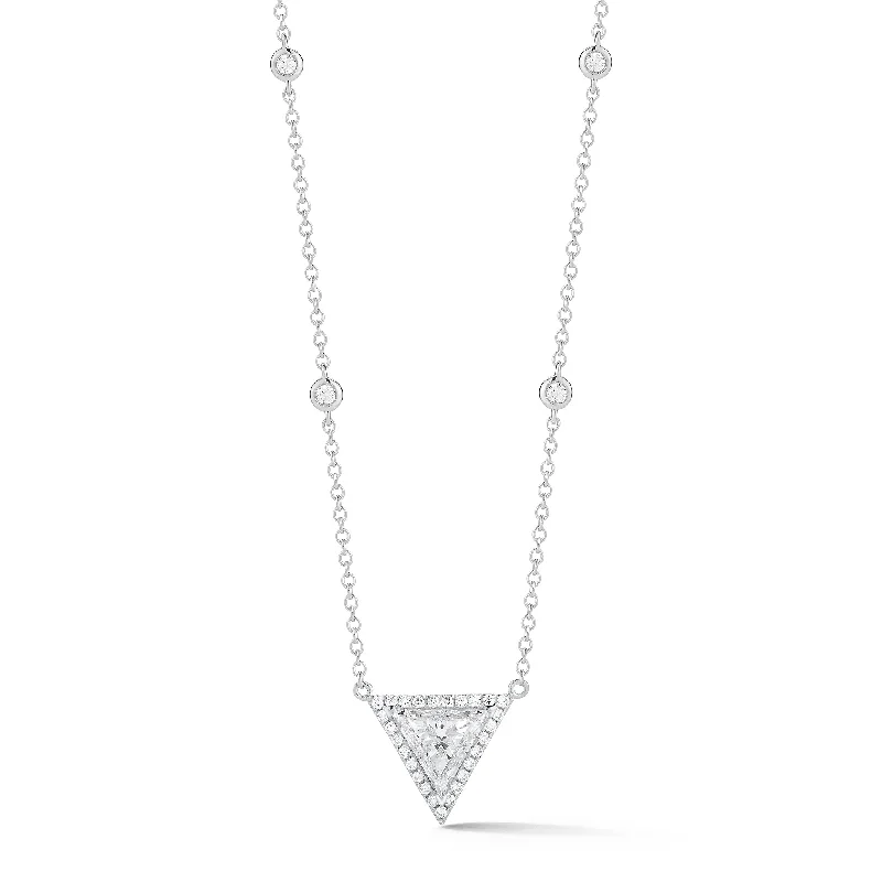 Trilliant-Cut Diamond Pendant Necklace